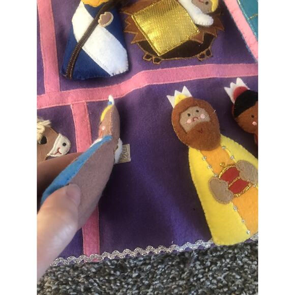 VTG Pockets of Learning Christmas Nativity Scene Walk Hanger Complete Hook Loop - Picture 2 of 10